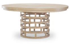 Biscayne Oval Dining Room Set W/ Upholstered Club Chairs