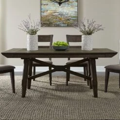 Double Brindge Trestle Dining Table
