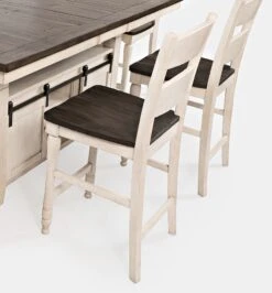 Madison County Ladderback Counter Stool (Vintage White) (Set Of 2)