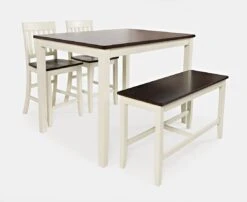 Decatur Lane 4-Piece Counter Height Dining Set (White)