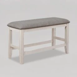Fulton Counter Height Bench (White)