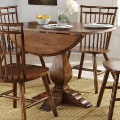 Creations II Drop Leaf Pedestal Dining Room Set