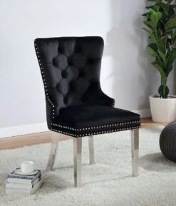 Neuveville Dining Room Set W/ White Tabletop And Black Chairs