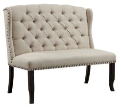 Sania I Rustic 2-Seat Loveseat Bench