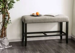 Brule Counter Height Bench (Light Gray)