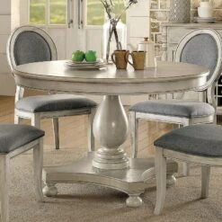 Siobhan Round Dining Room Set (Antique White)