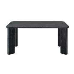 Bellini Rectangular Dining Room Set (Grey) W/ Emerald Velvet Chairs