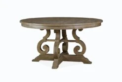 Tinley Park 60 Inch Round Dining Room Set W/ Upholstered Side Chairs