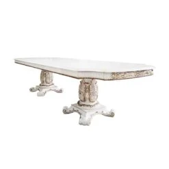 Vendome 136 Inch Rectangular Dining Table (Antique Pearl)