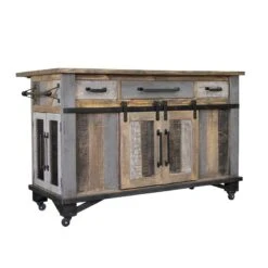 Loft Brown Kitchen Island Set
