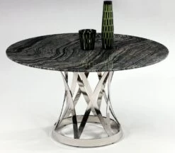 Janet Round Dining Table W/ Marble Top