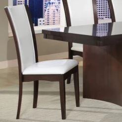 Daisy Round Glass Top Dinette With White Chairs